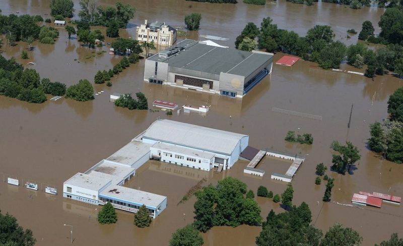 zatopené koupaliště v Lovosicích