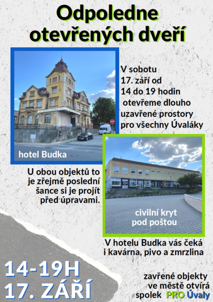 otevreni hotelu Budka krytu civilní ochrany 